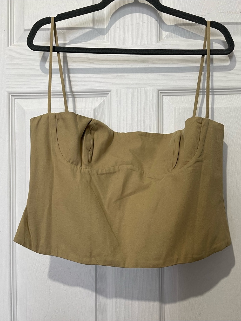 House of CB Tan Bustier Camisole with Spaghetti Straps
